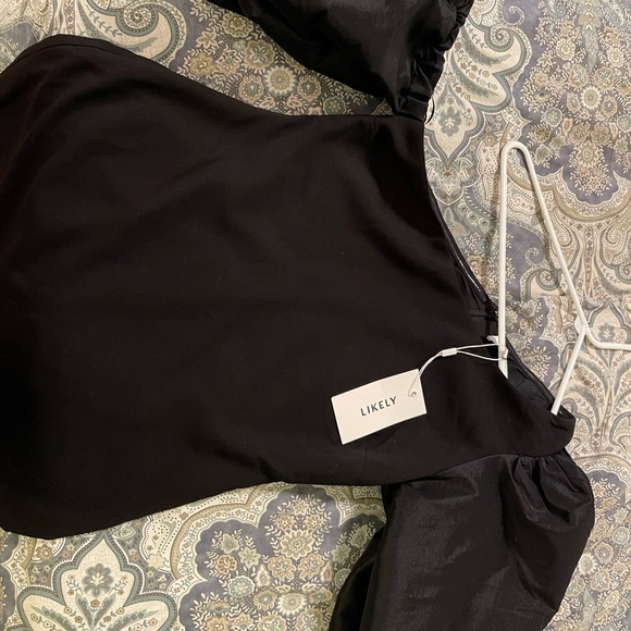Black Mini One shoulder Dress - Picture 6 of 7